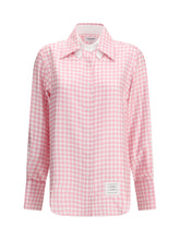 THOM BROWNE 40 checked silk shirt