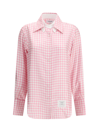 THOM BROWNE 40 checked silk shirt
