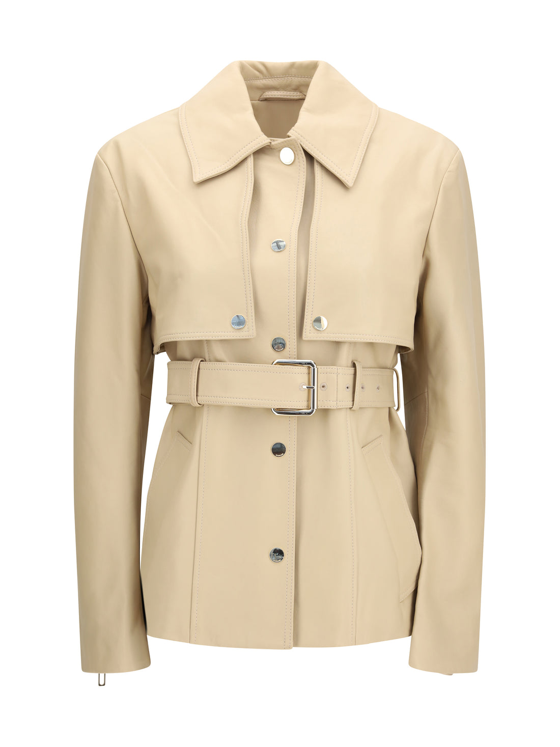 MAX MARA SPORTMAX 38 stenzone convertible leather jacket