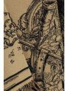 wool knight-motif cape