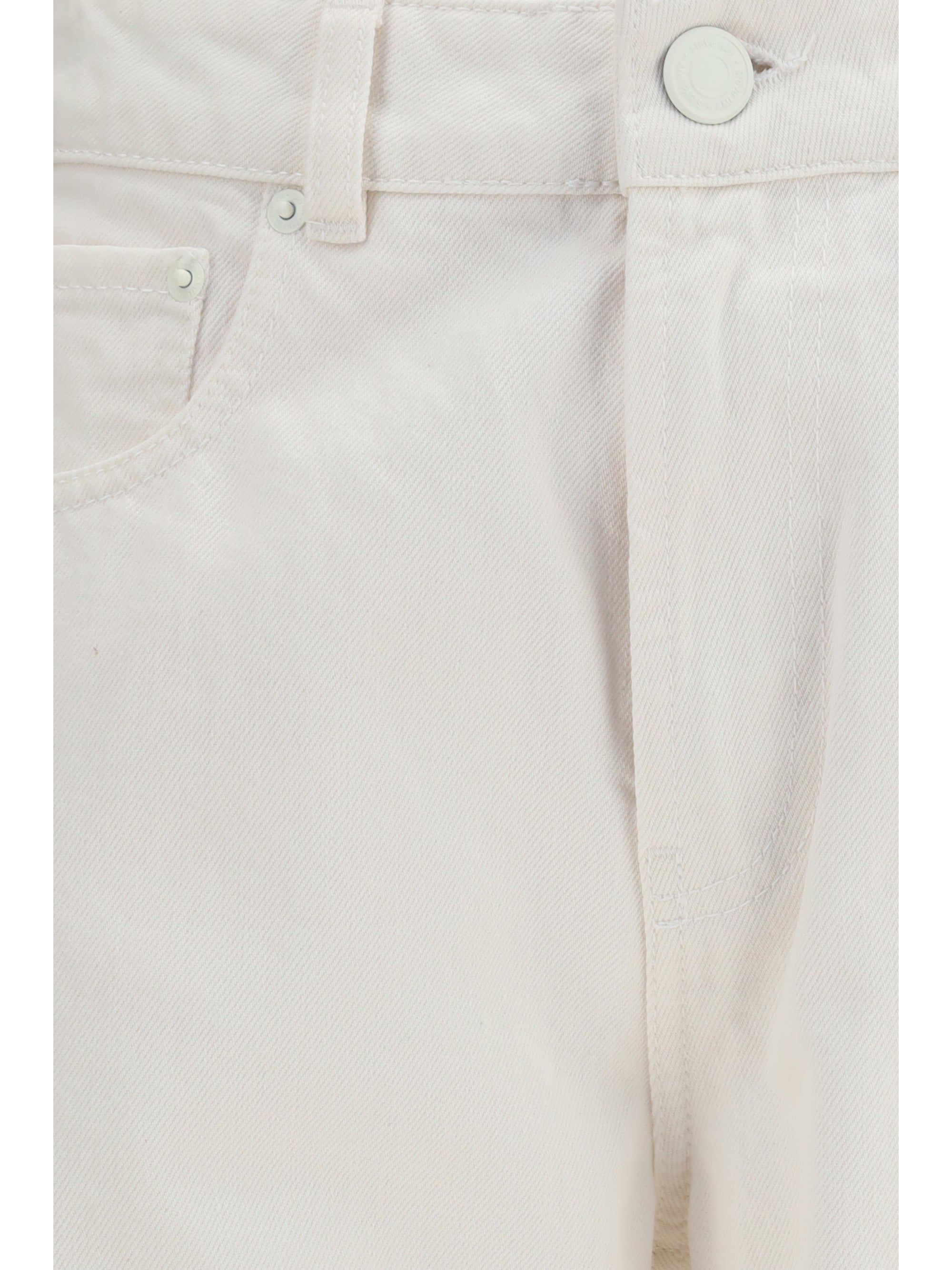 high-rise straight-leg jeans in cotton