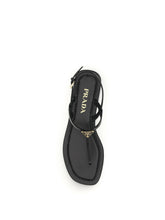 PRADA 36 leather flip-flop sandals