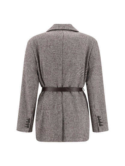 BRUNELLO CUCINELLI 44 blazer jacket with belt