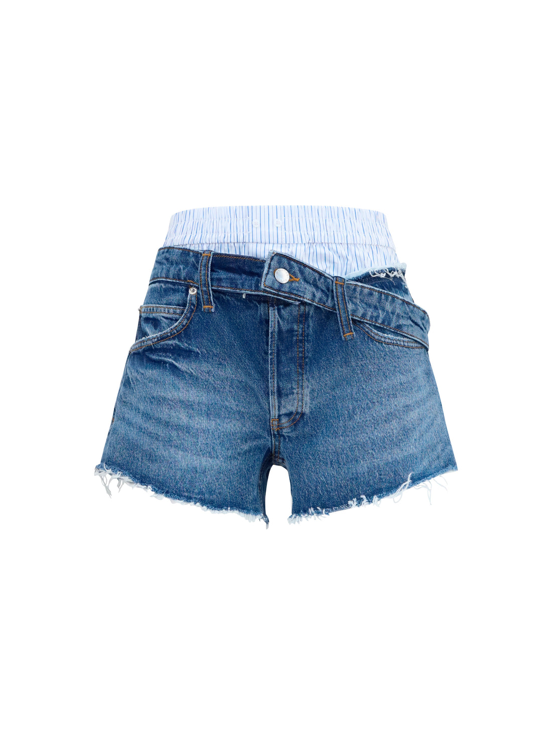 ALEXANDER WANG 24 denim shorts with boxer detail