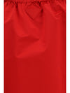 satin midi skirt with drawstring