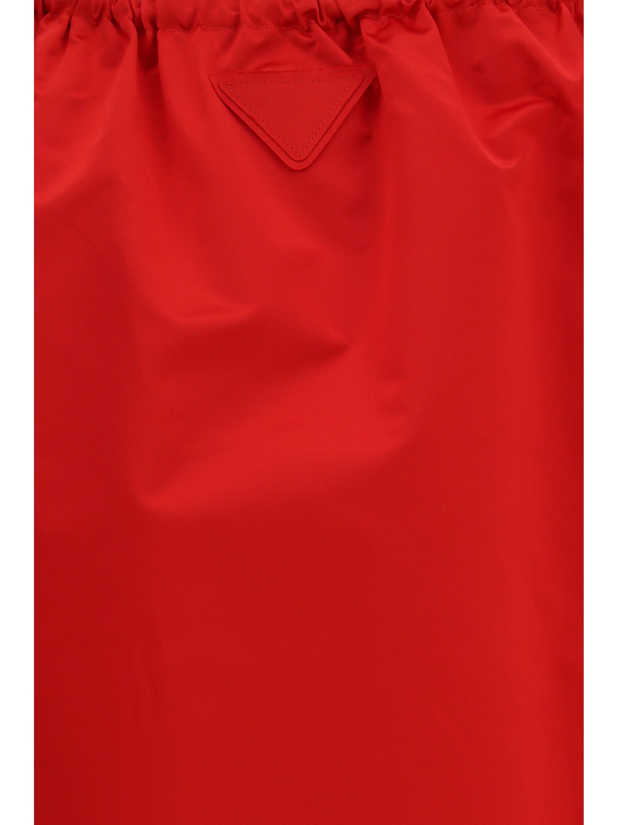 satin midi skirt with drawstring