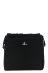 the vivienne westwood hilary bucket shoulder bag is made of technical fabric