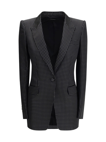 TOM FORD 42 single breasted jacket with polka dots