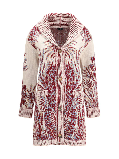 ETRO 38 wool and cotton maxi cardigan