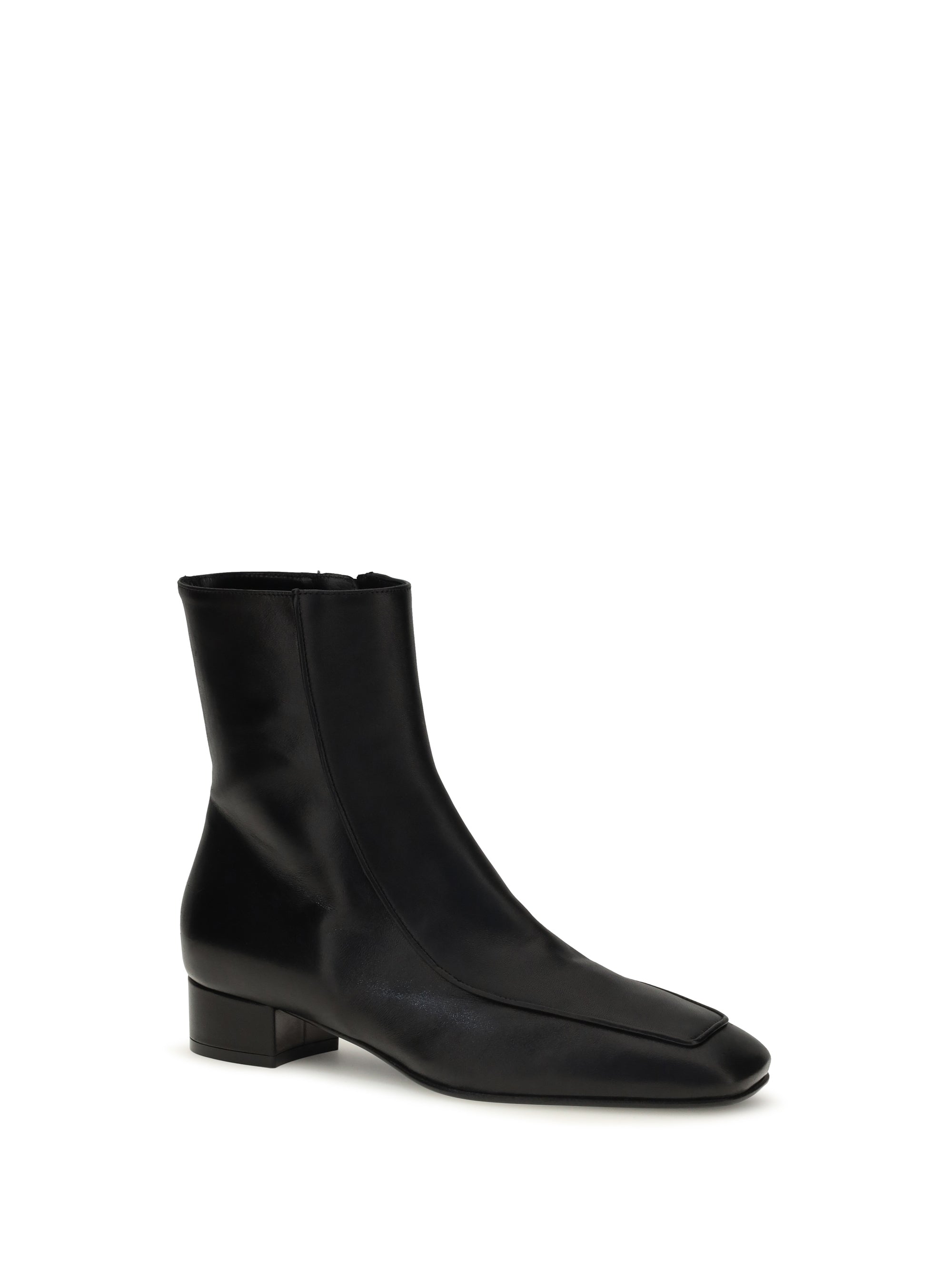 shadow ban leather ankle boots