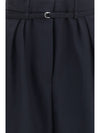 wide-leg pants with drawstring