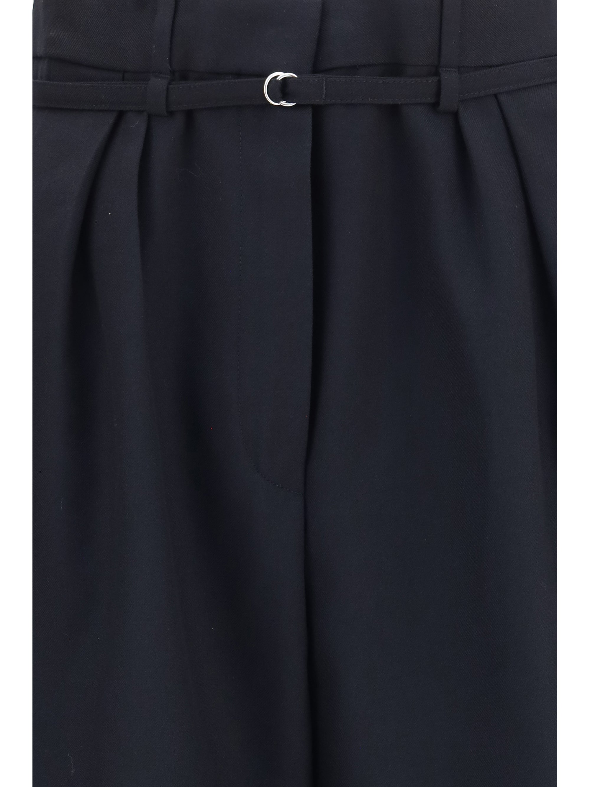 wide-leg pants with drawstring