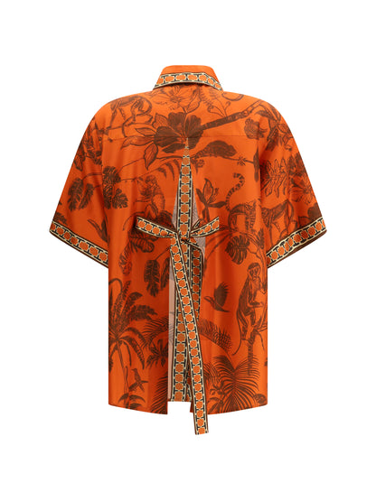 ALEMAIS 6 monkey dance silk shirt