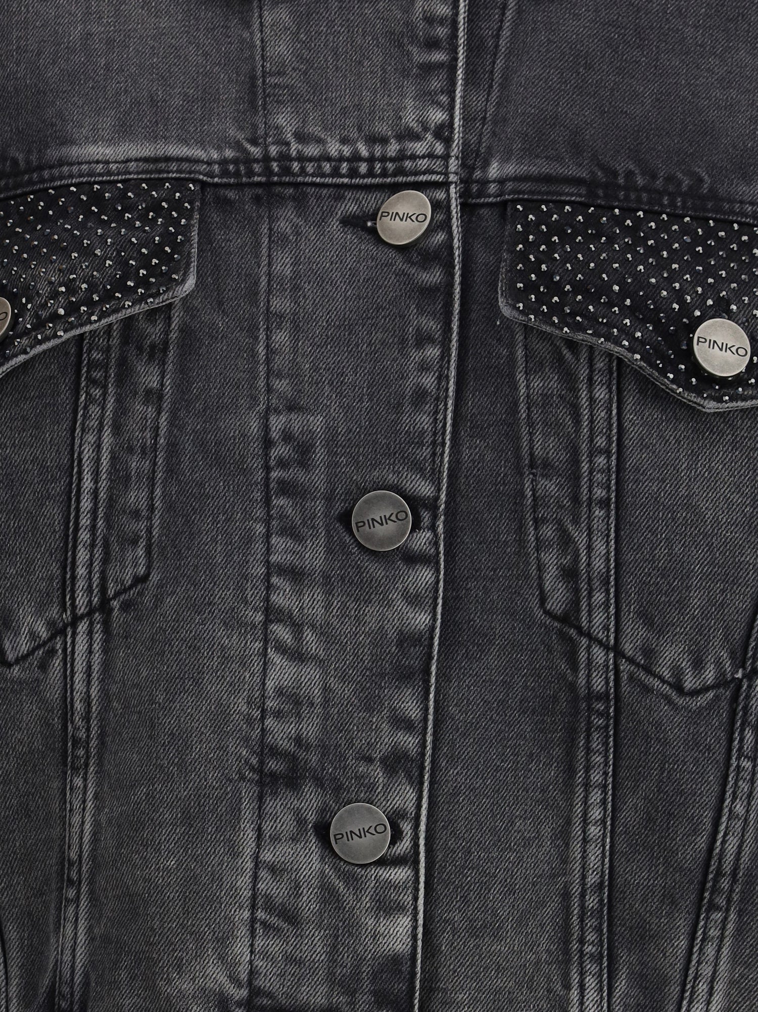PINKO M the trucker jacket with mini studs