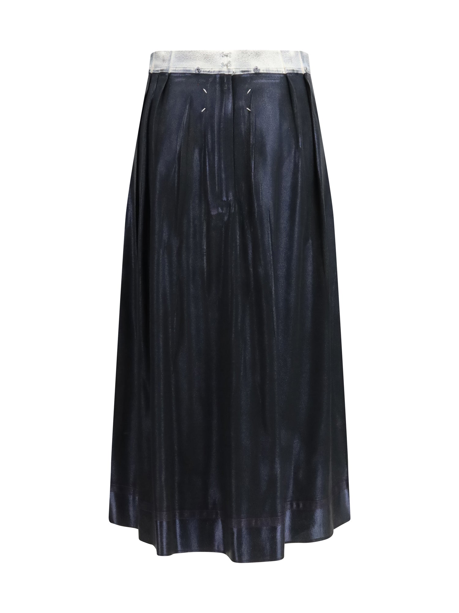 MARGIELA 44 foil-treated midi skirt