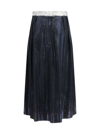 MARGIELA 44 foil-treated midi skirt