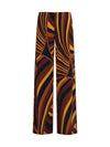 satin jersey pants in iride print