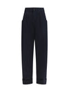 lindsay barrel wide pants gabardine