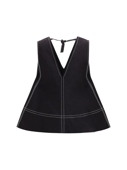 GANNI 36 cotton a-line top