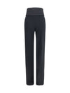 satin high-waisted pants