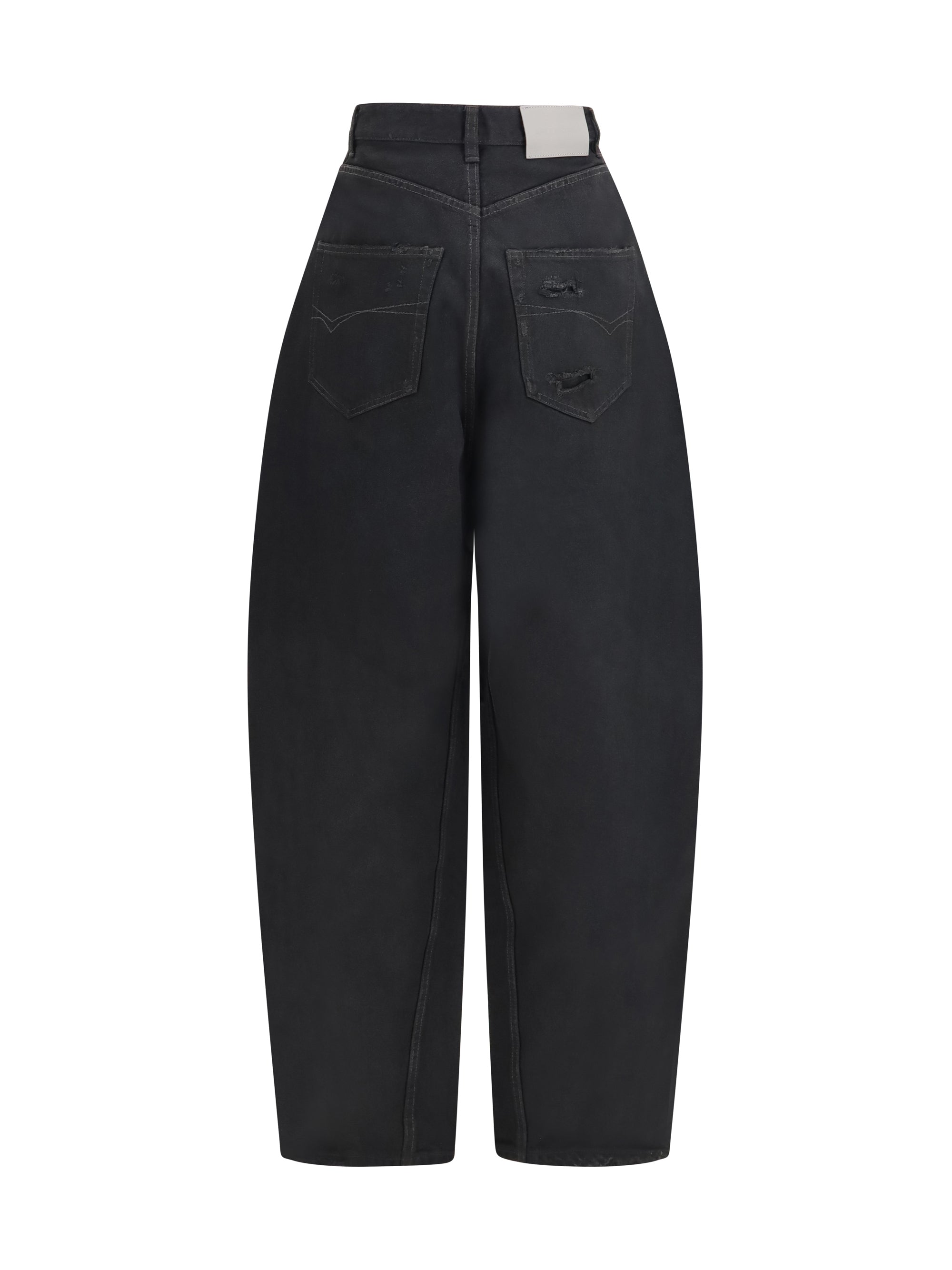 high-waisted twisted-seam pants
