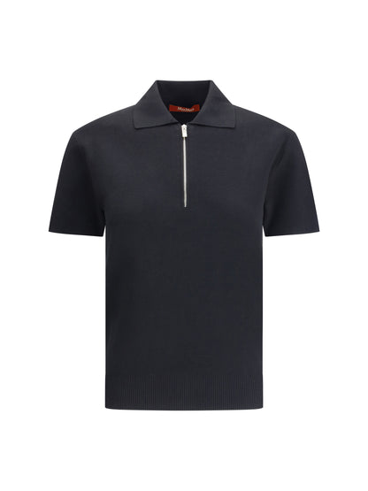 MAX MARA STUDIO M teti zip polo shirt