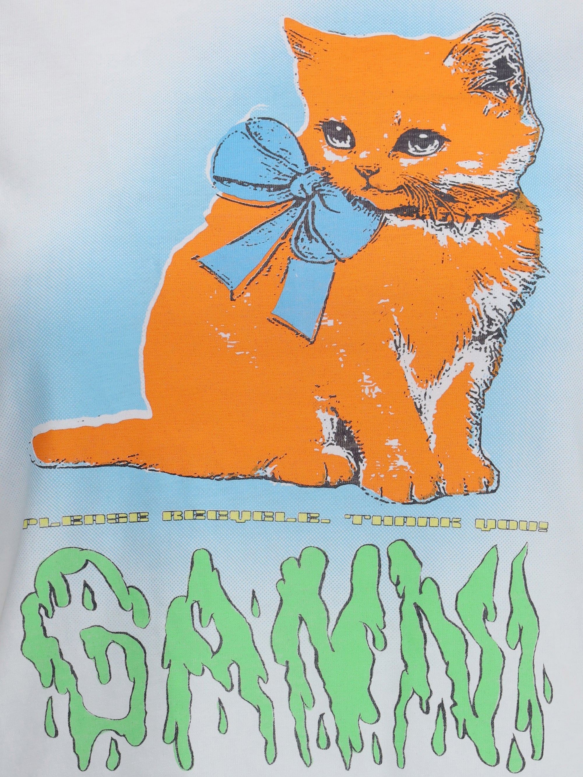 GANNI S kitty print t-shirt