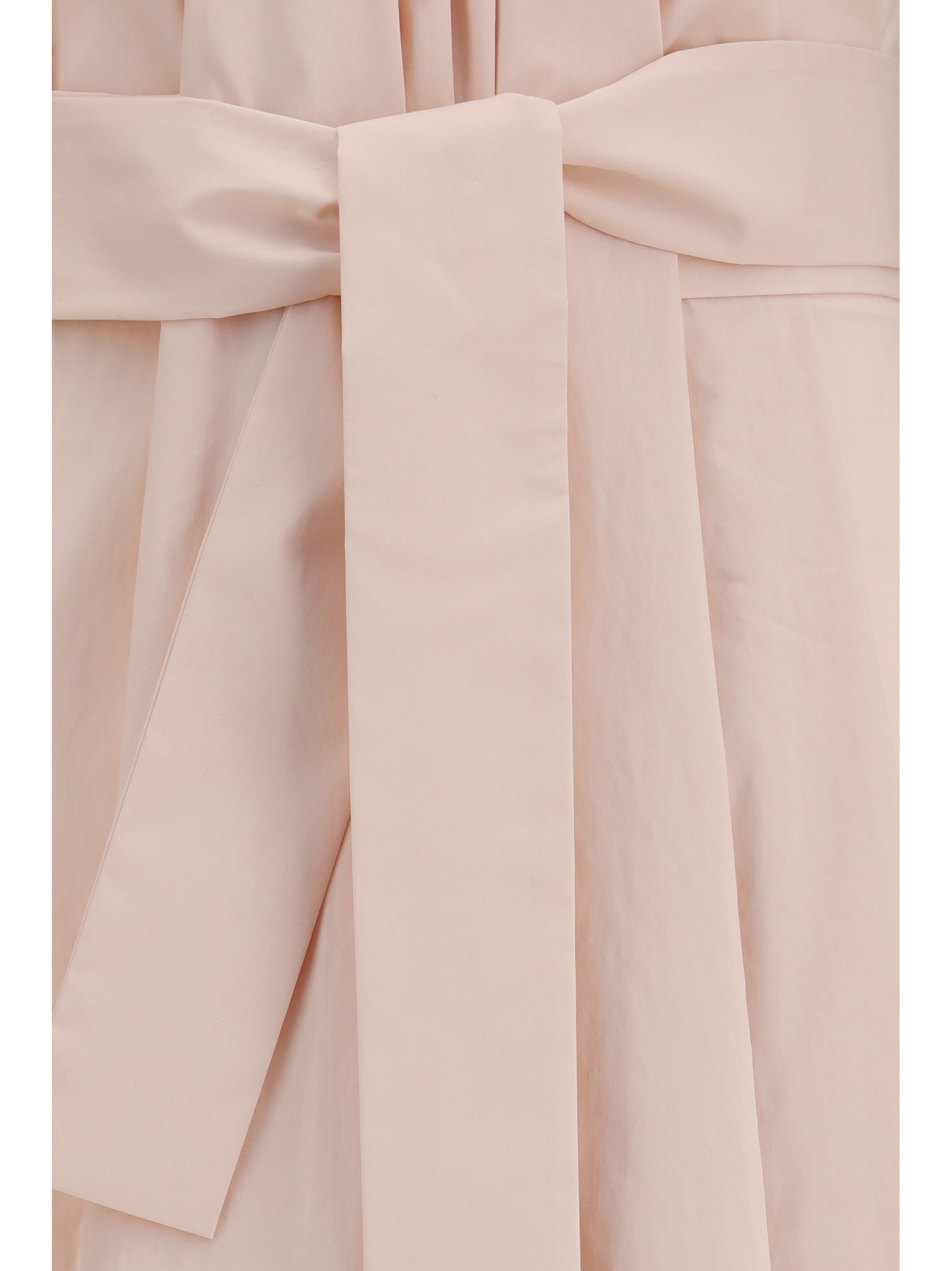 belted pleated dress