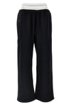 wide leg w/ logo elastic exposed brief cotton joggers
