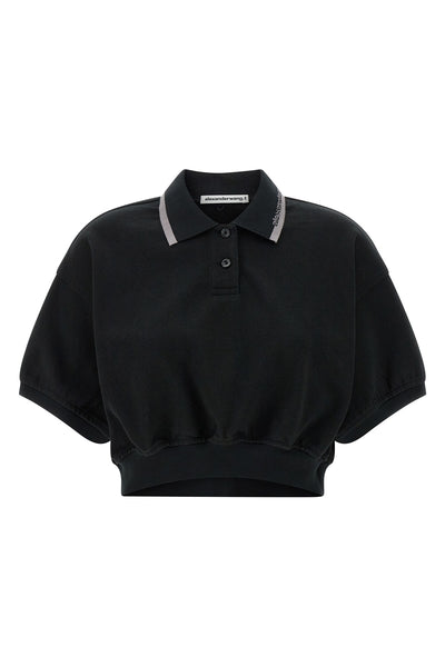 compact japanese cotton jersey polo shirt