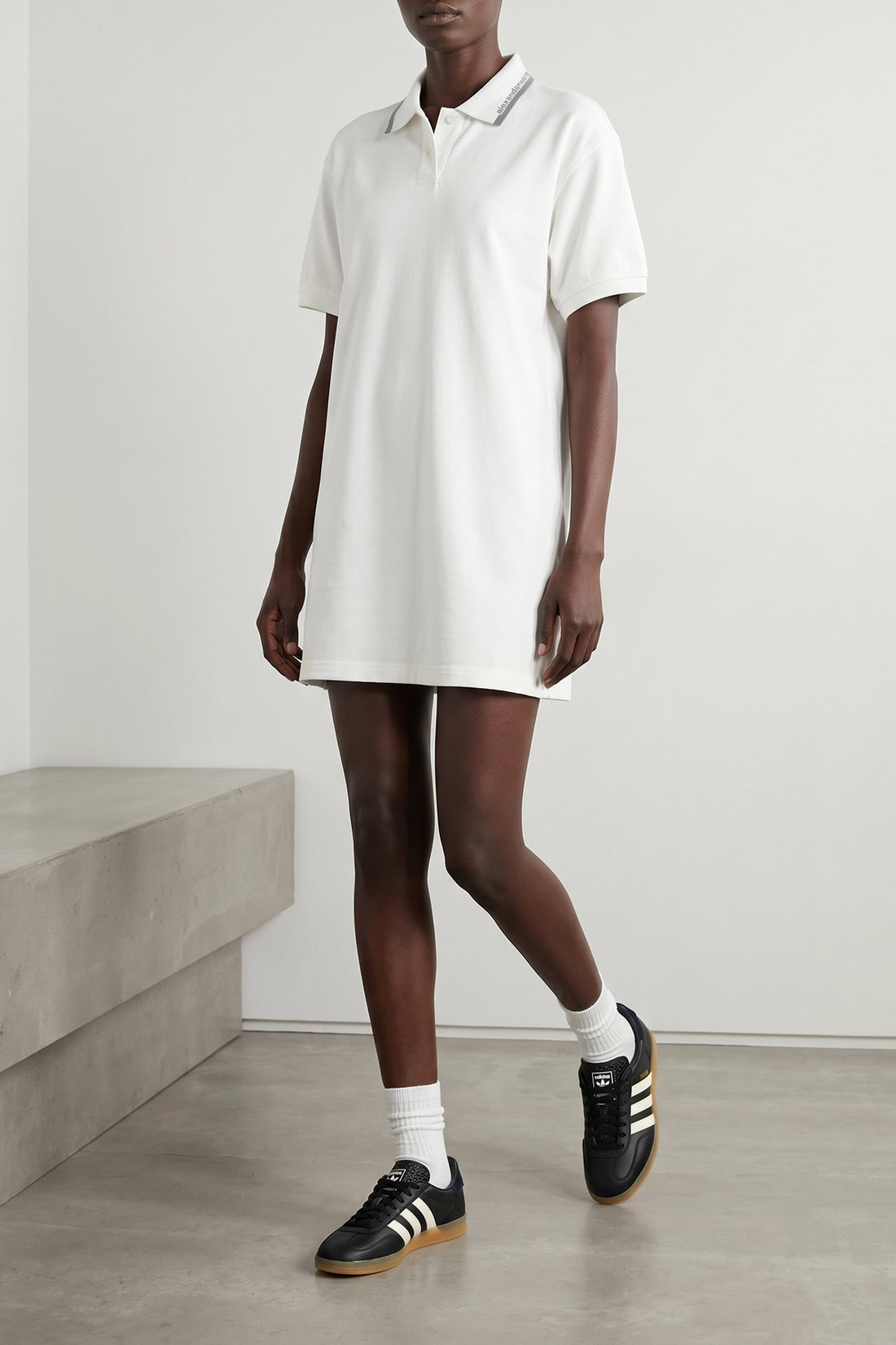 T BY ALEXANDER WANG S compact japanese cotton jersey polo dress