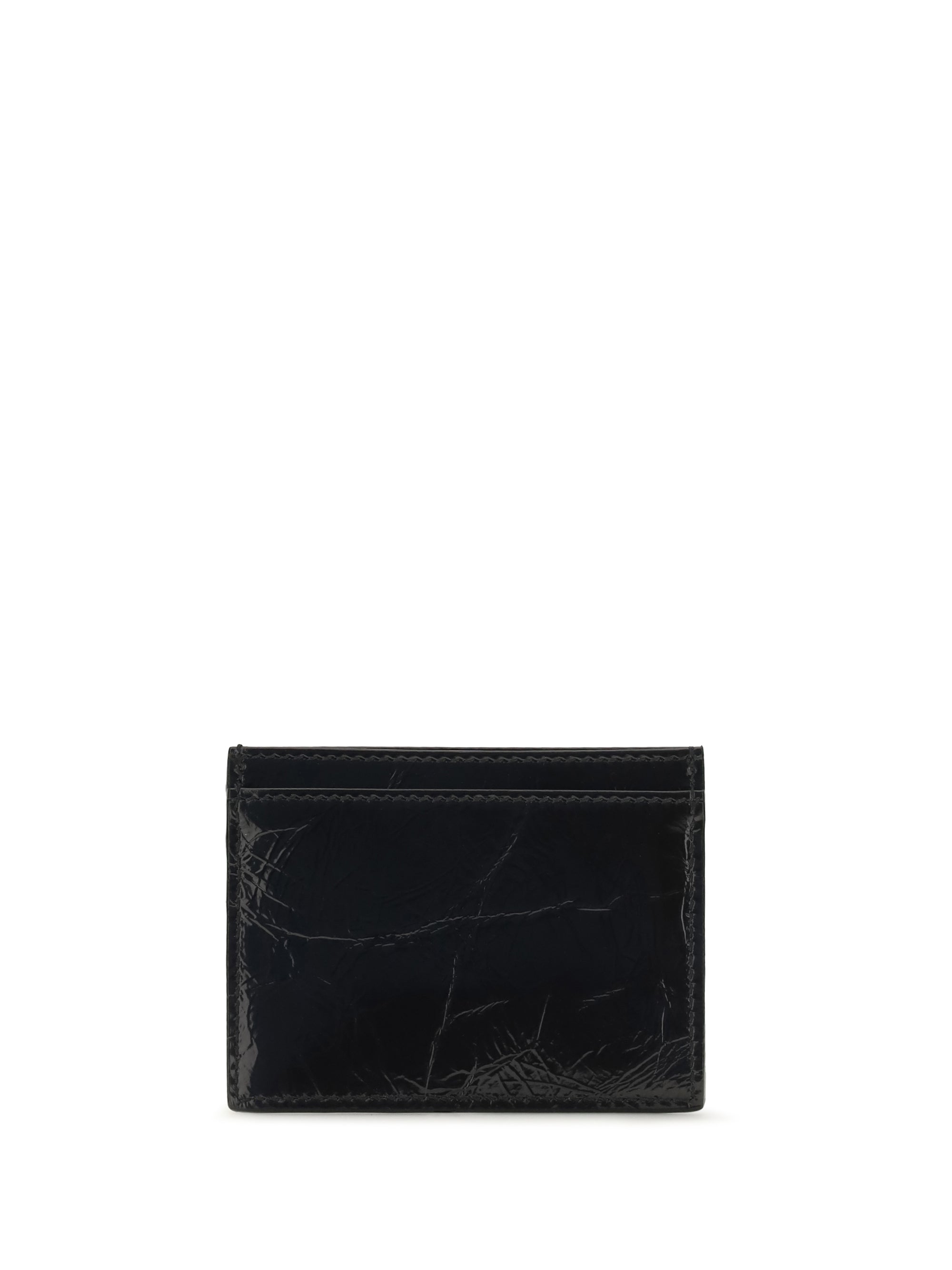 leather card holder with orb logo