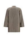 printed silk twill shirt