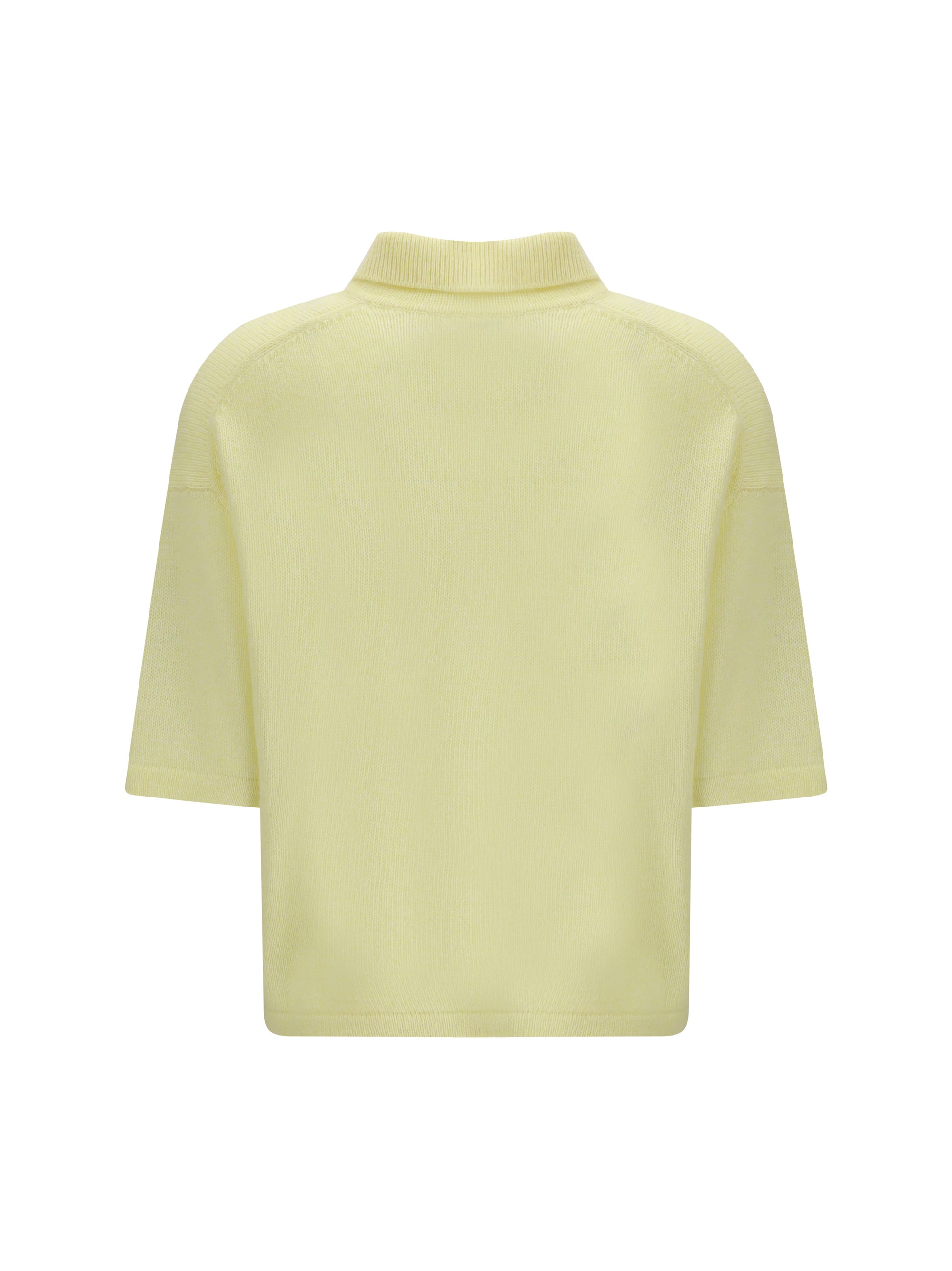 short-sleeve polo neck sweater