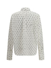 cotton broderie anglaise shirt with all-over logo embroidery