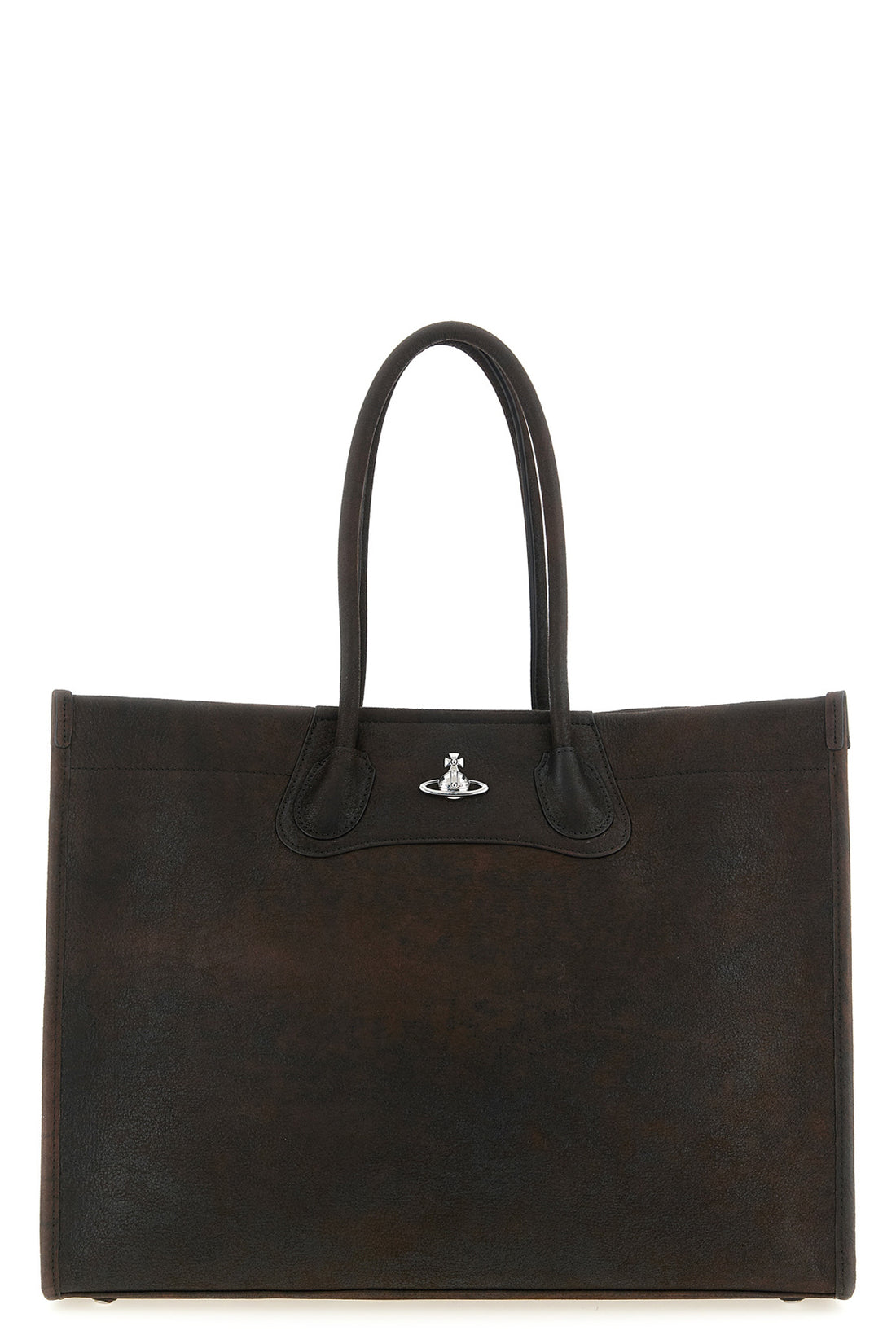 VIVIENNE WESTWOOD OS troy leather shopping bag