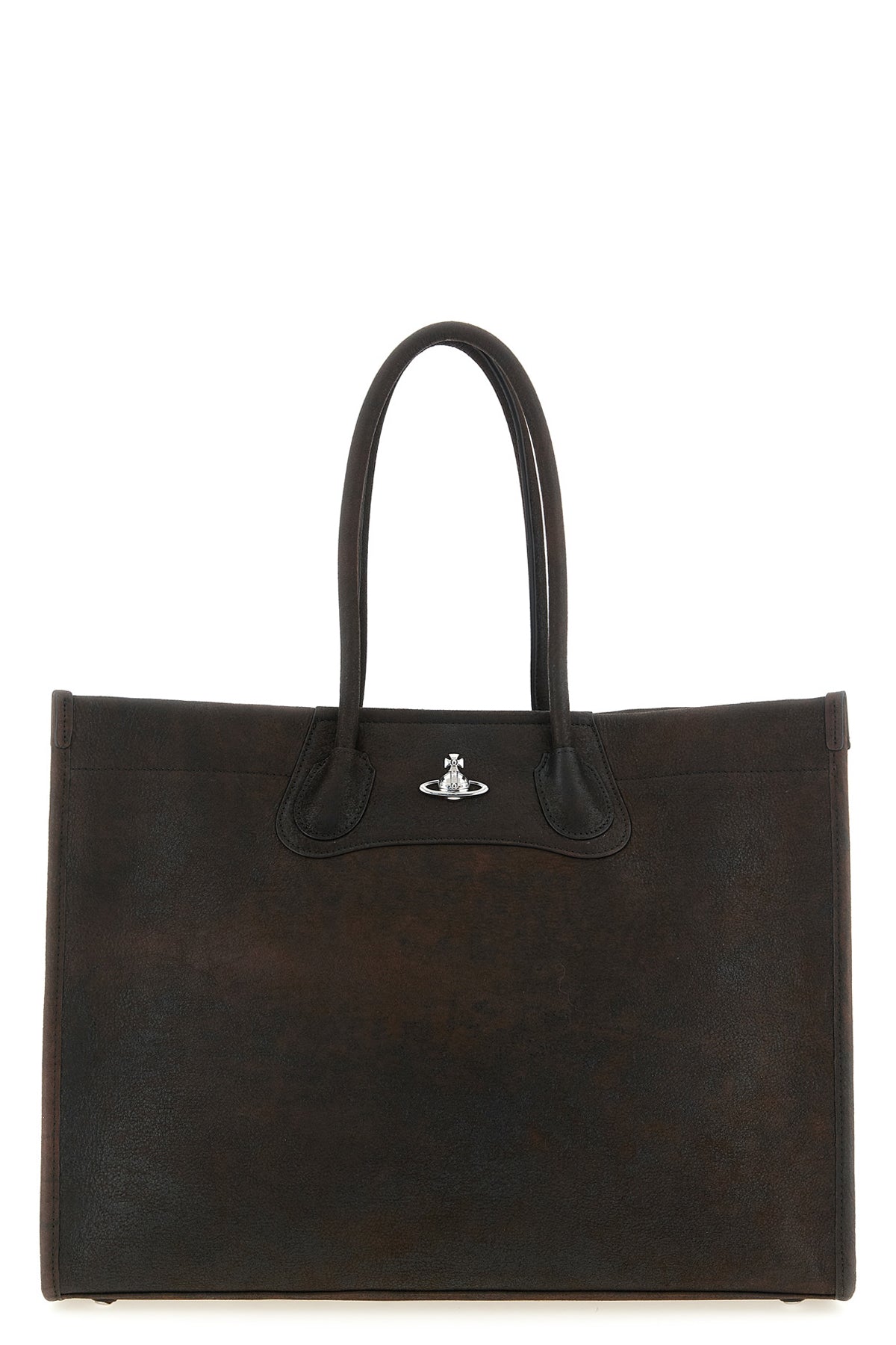 troy leather shopping bag