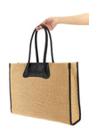 braided raffia troy shopping bag