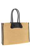 braided raffia troy shopping bag