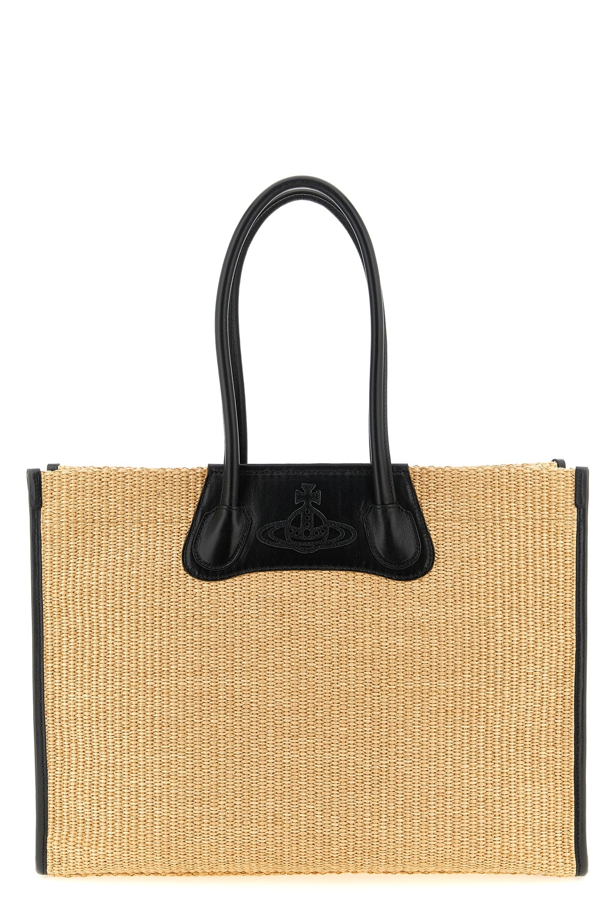 braided raffia troy shopping bag