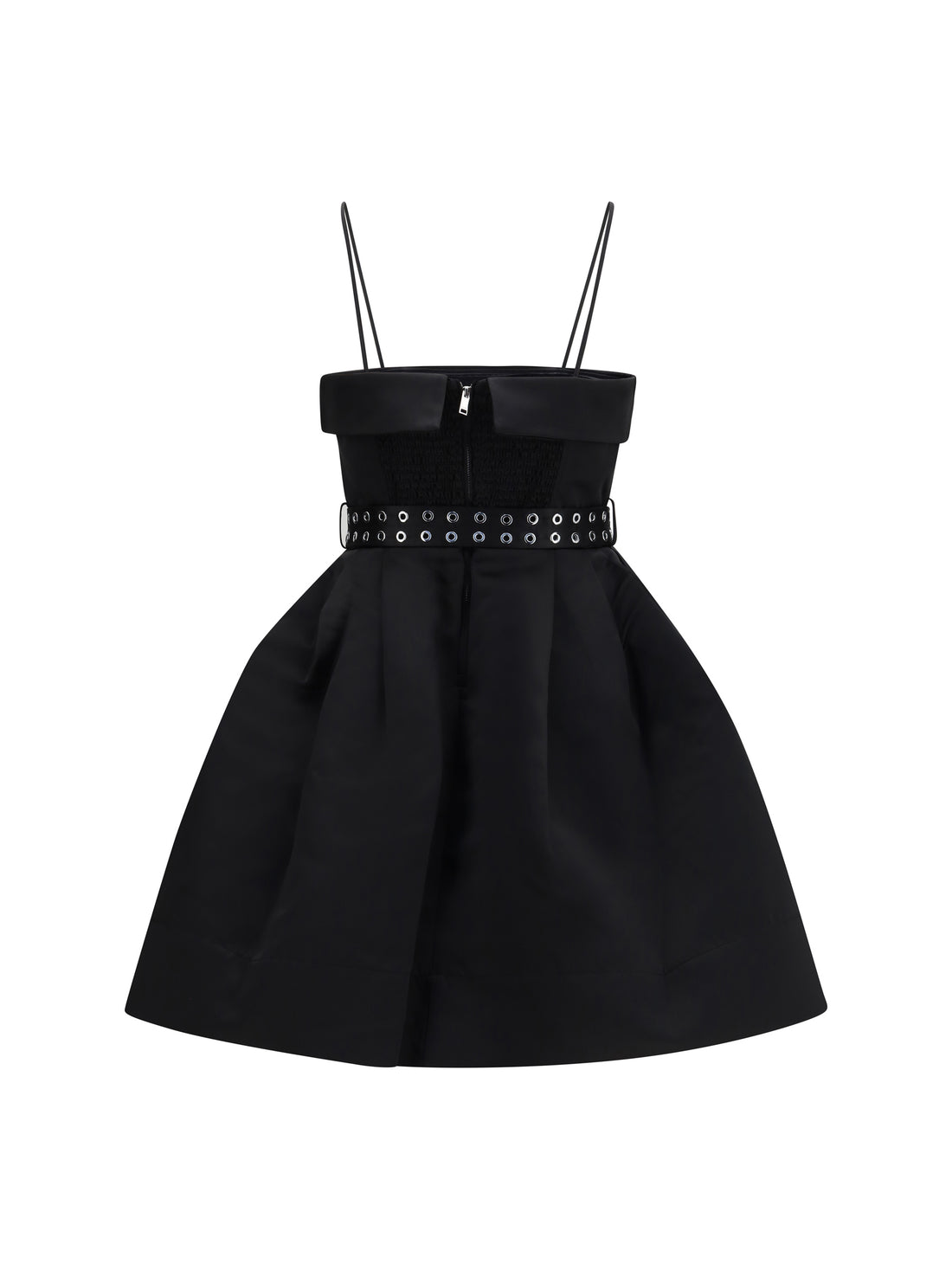 GANNI 36 short satin dress with a full skirt