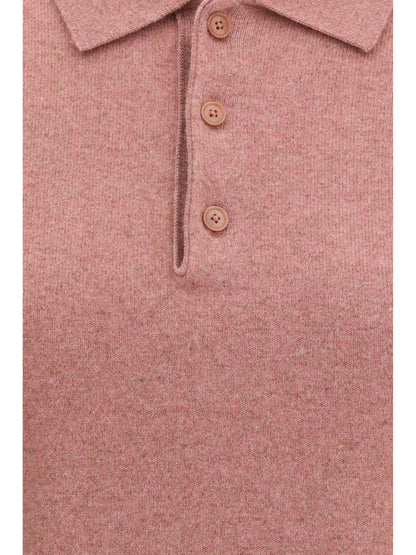 EXTREME CASHMERE OS cashmere polo sweater n°198 salamander