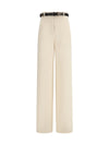 elegant pants with belt