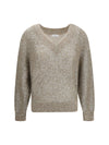 sequined v-neck sweater