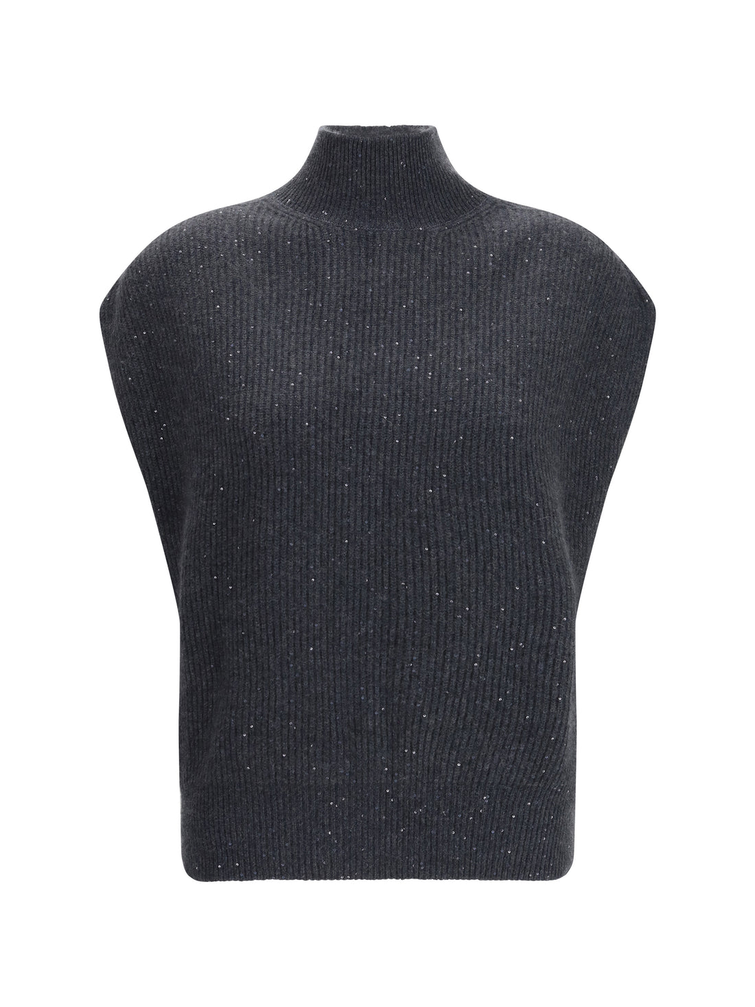 FABIANA FILIPPI 40 sleeveless wool sweater with sequins
