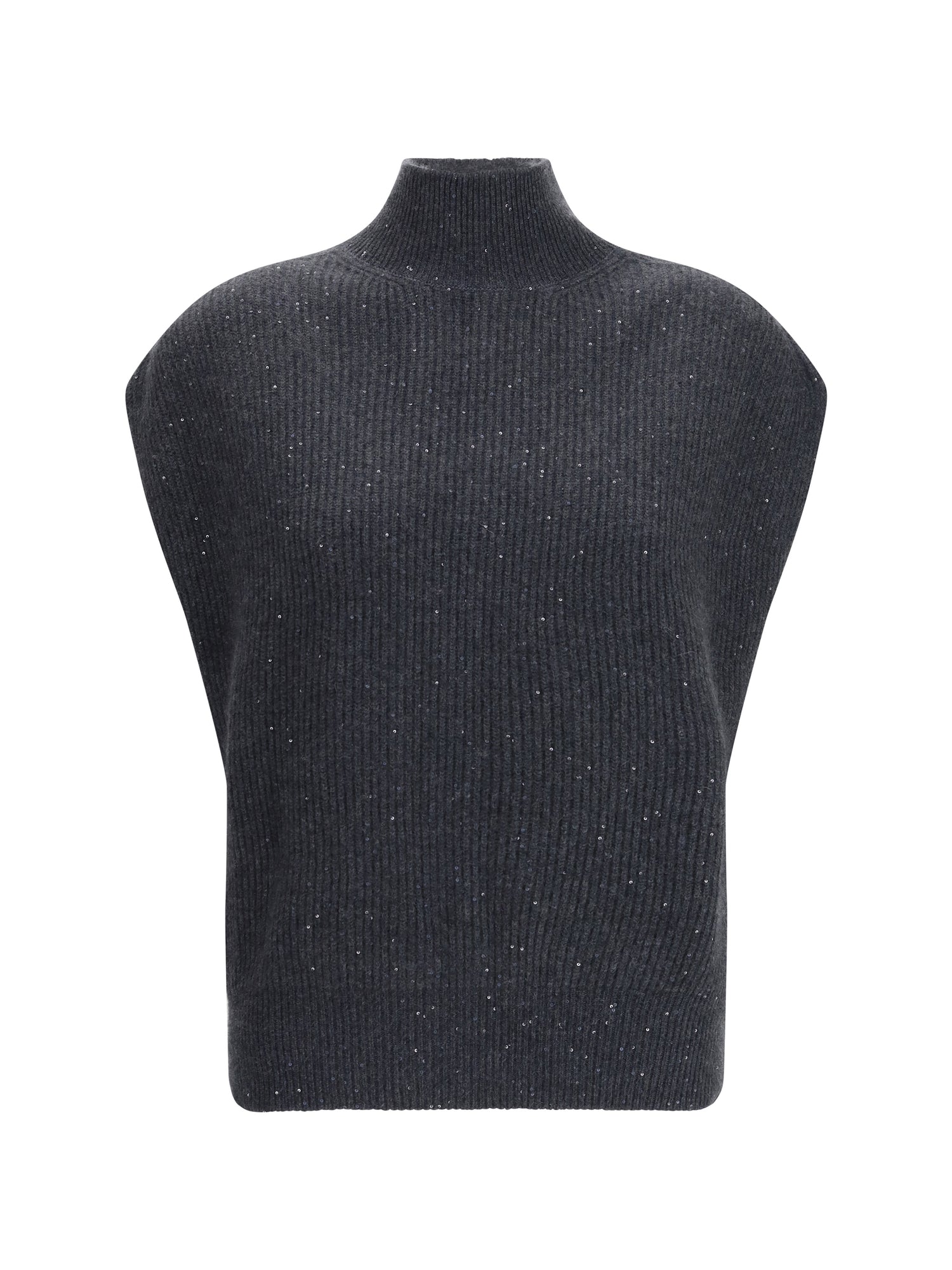 FABIANA FILIPPI 40 sleeveless wool sweater with sequins