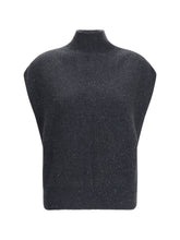 FABIANA FILIPPI 40 sleeveless wool sweater with sequins