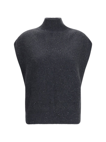 FABIANA FILIPPI 40 sleeveless wool sweater with sequins
