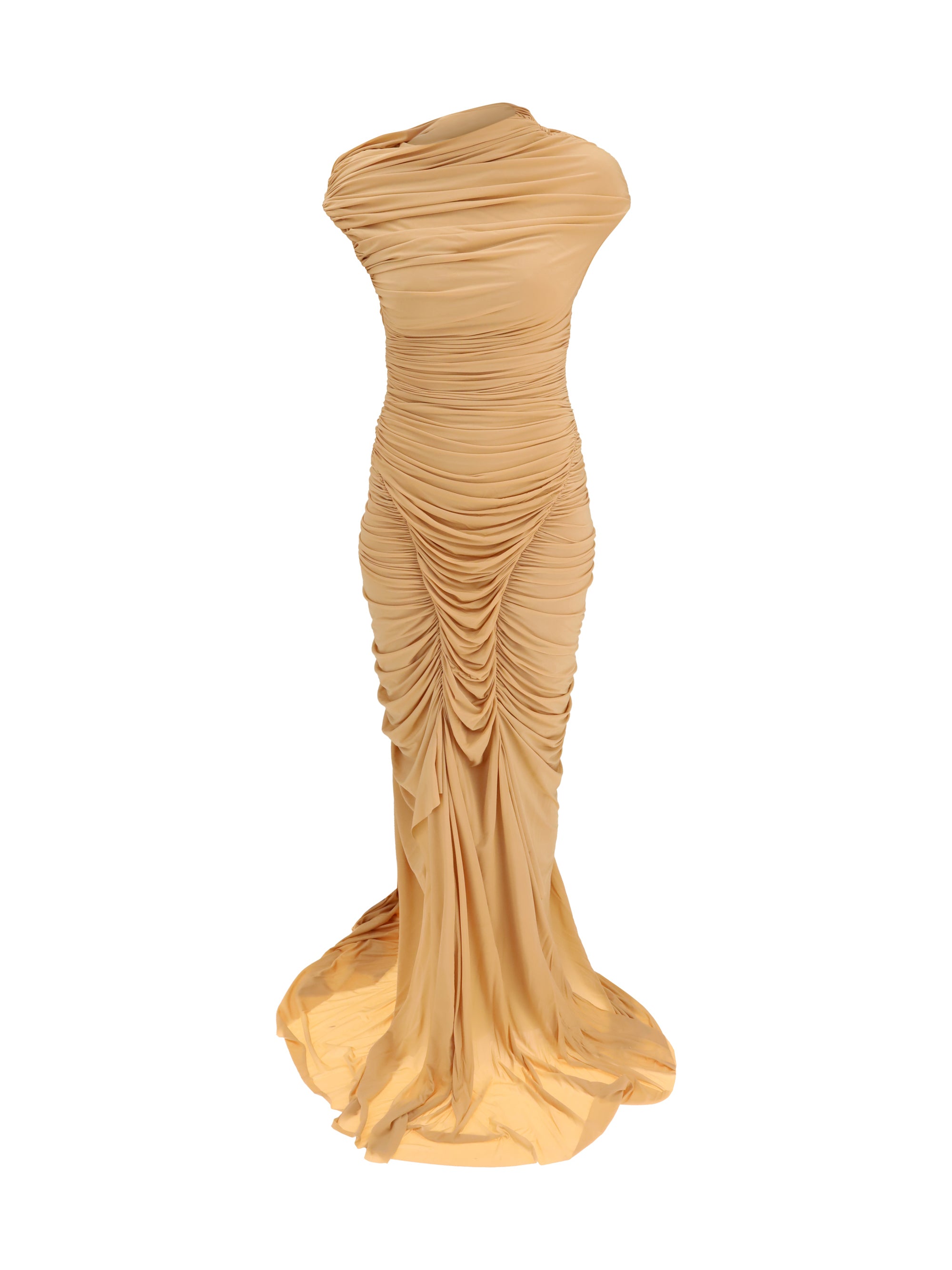 draped long dress