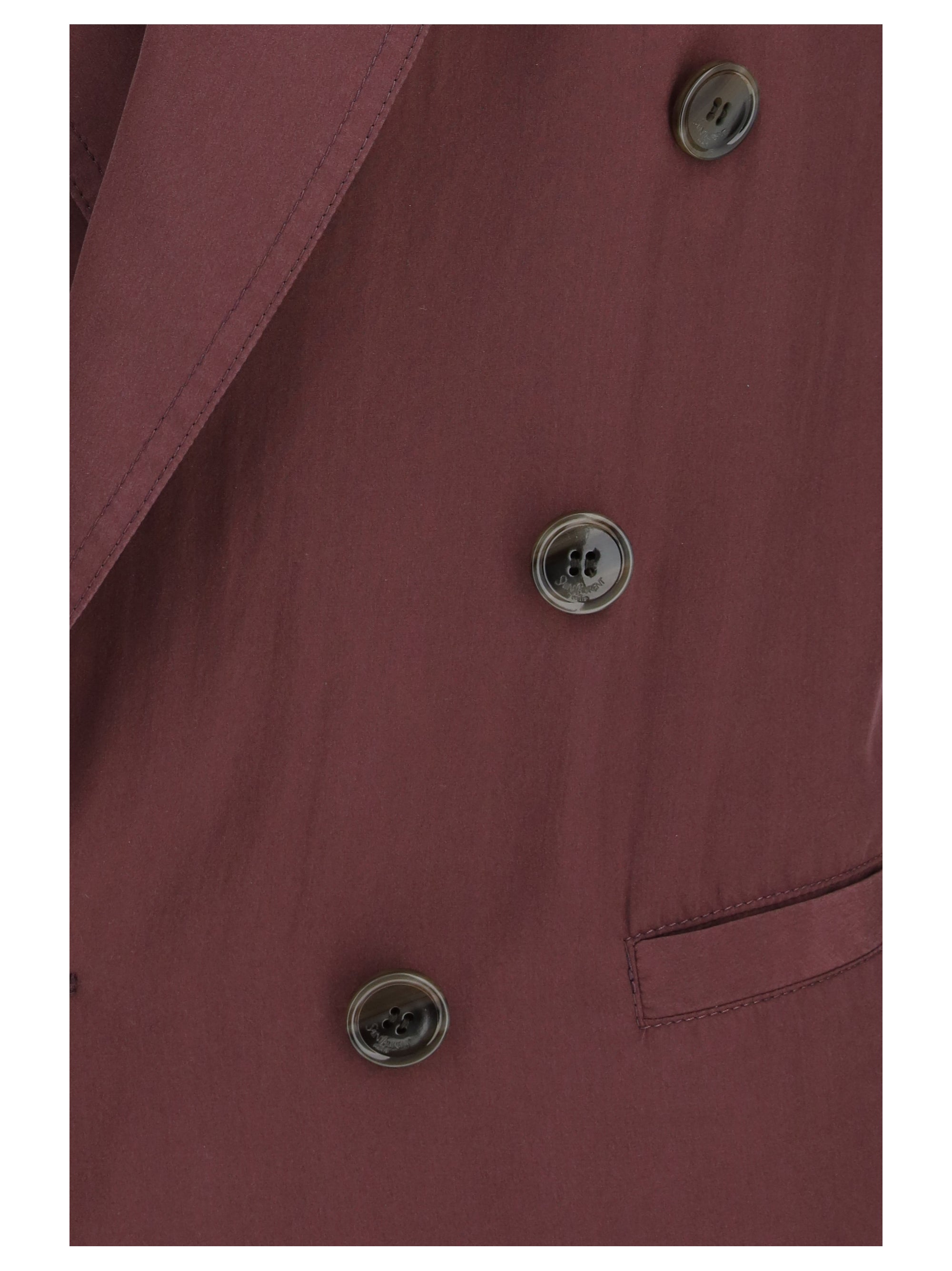 double-breasted fluid silk blazer
